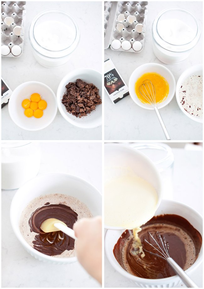 Step by Step Lindt Chocolates Pot de Crème Valentine's Day Dessert Recipe via Armelle Blog