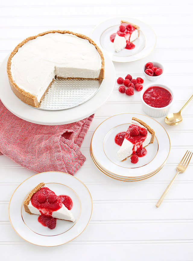 No-Bake Raspberry Cheesecake Recipe Dessert via Armelle Blog