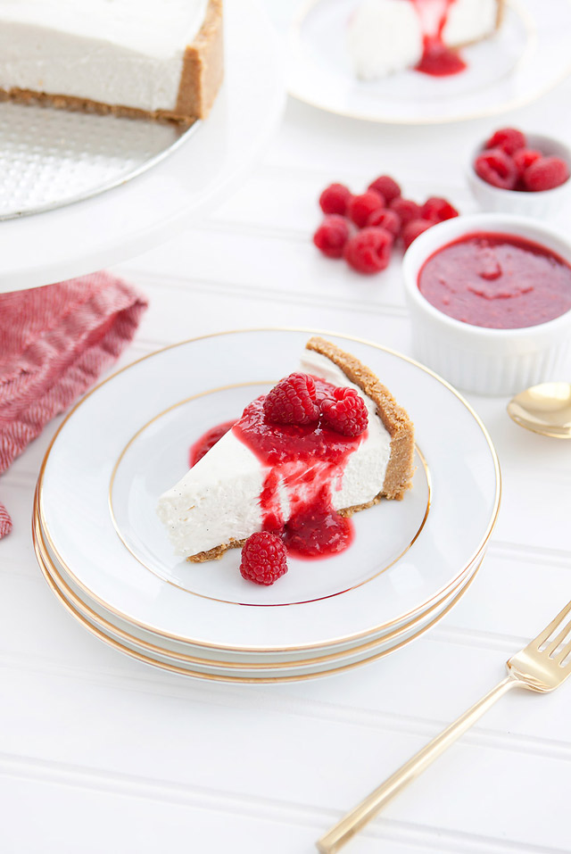 No-Bake Raspberry Cheesecake Recipe Dessert via Armelle Blog