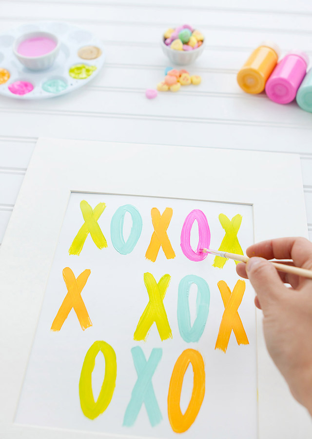 Step by Step Instructions for Valentine's Day DIY Art via Armelle Blog