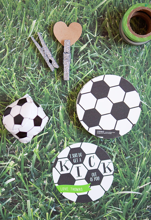 Soccer Ball Valentine's Day Cards