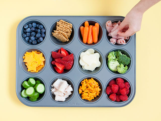Easy Snacks for Kids served in Muffin Tins