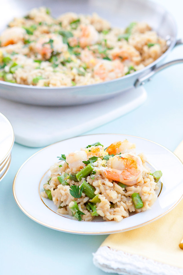 How to make the Perfect Risotto Recipe with Lemon Shrimp and Asparagus ...